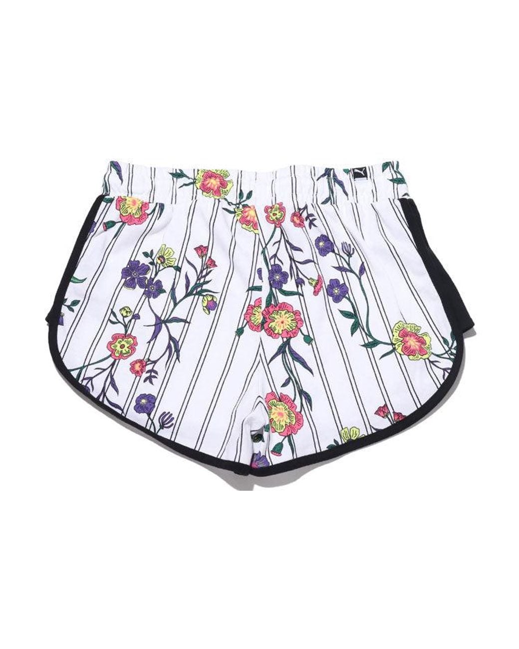 PUMA White (Wmns) Casual Sports Lacing Flowers Knit Shorts