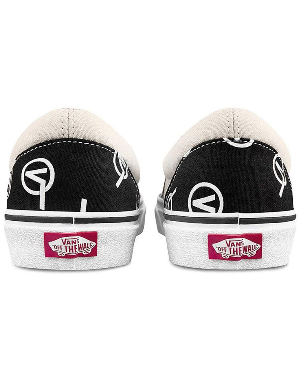 Vans Black Classic Slip-On 'Circle V' for men