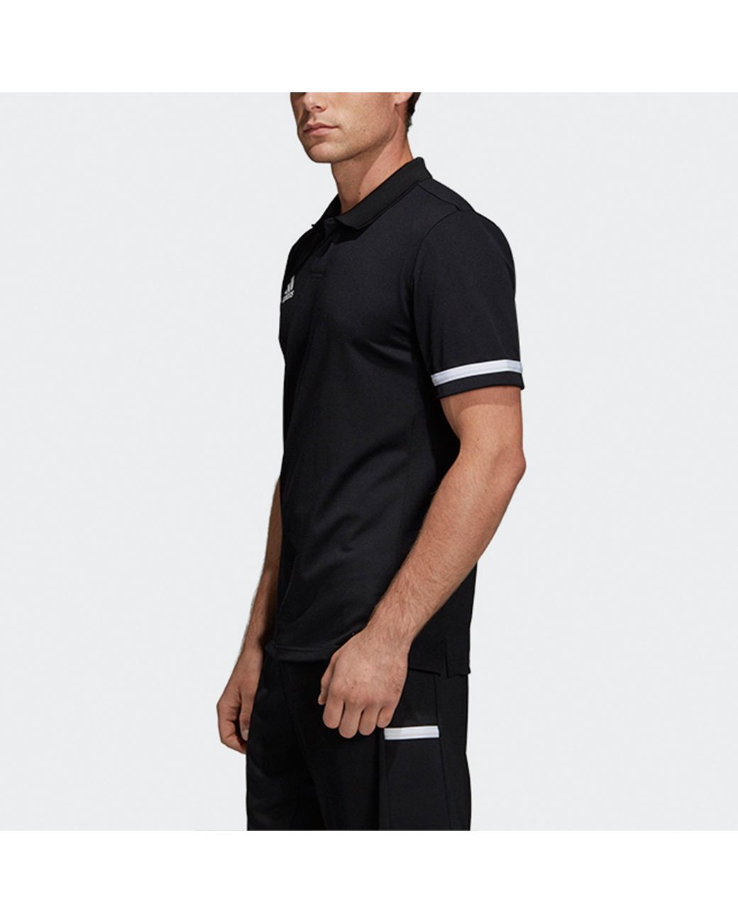 Adidas Black T19 Polo M Athleisure Casual Sports Badminton Short Sleeve Polo Shirt for men