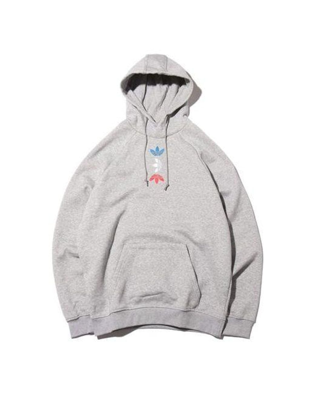 Adidas Gray Big Trefoil Hoodie Heather Lush' for men