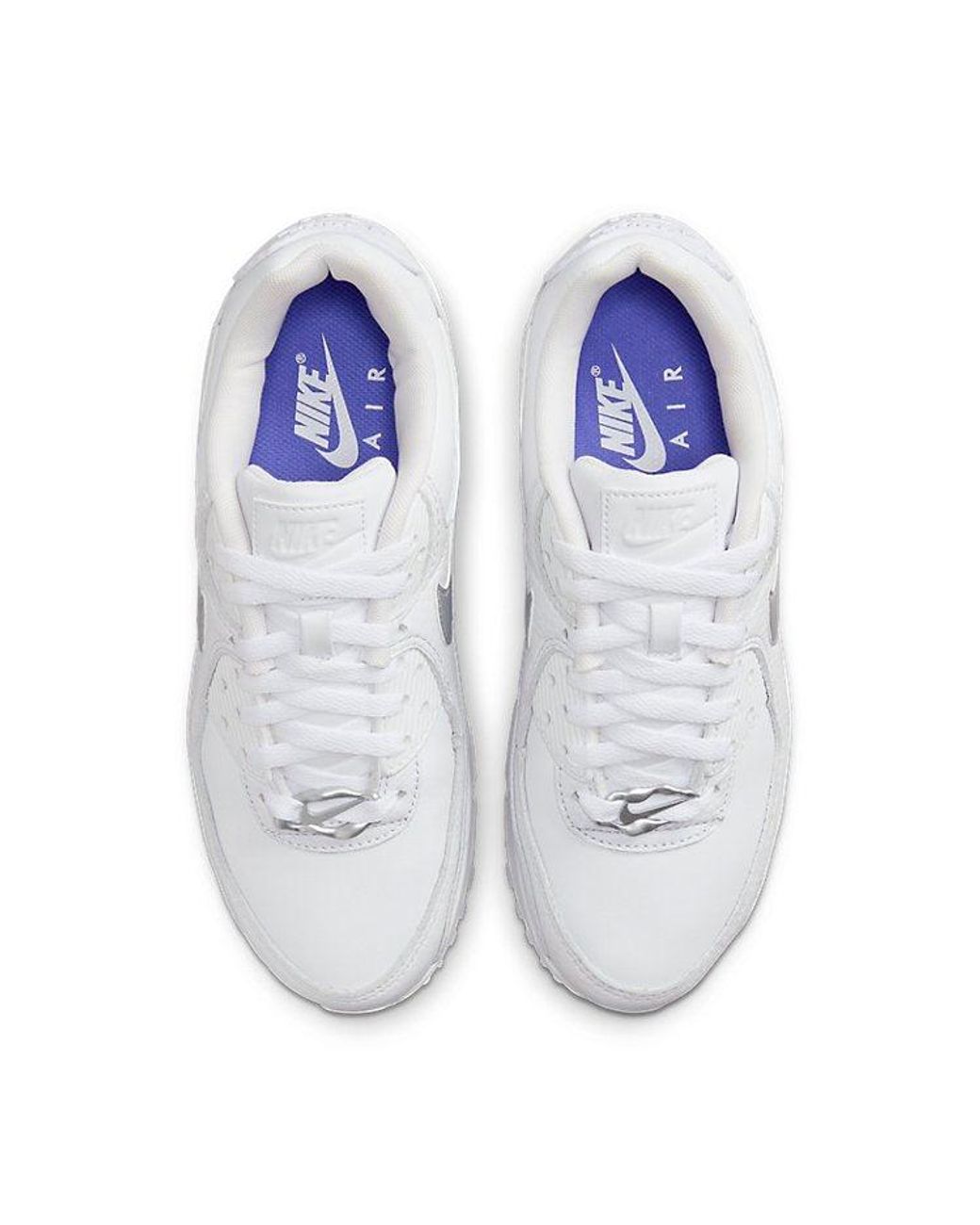 Nike White (Wmns) Air Max 90 Metallic'