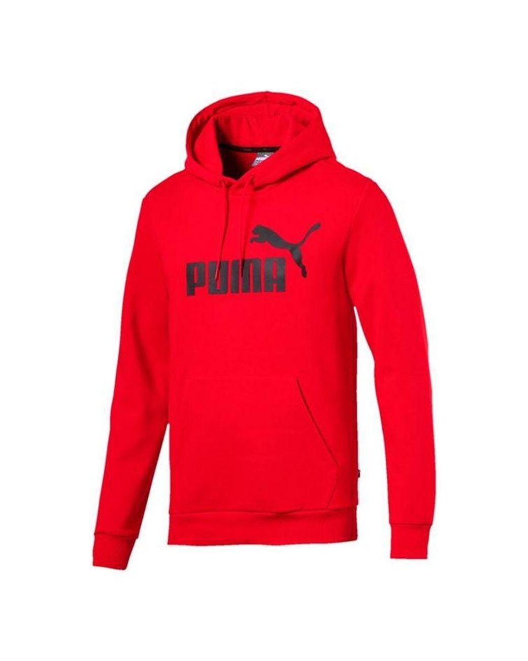 PUMA Red Casual Drawstring Hooded Fleece Lined Stay Warm Printing for men