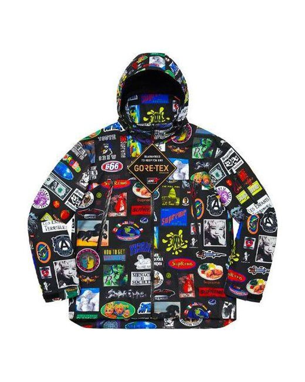 Supreme Green Gore-Tex Stickers Shell Jacket for men