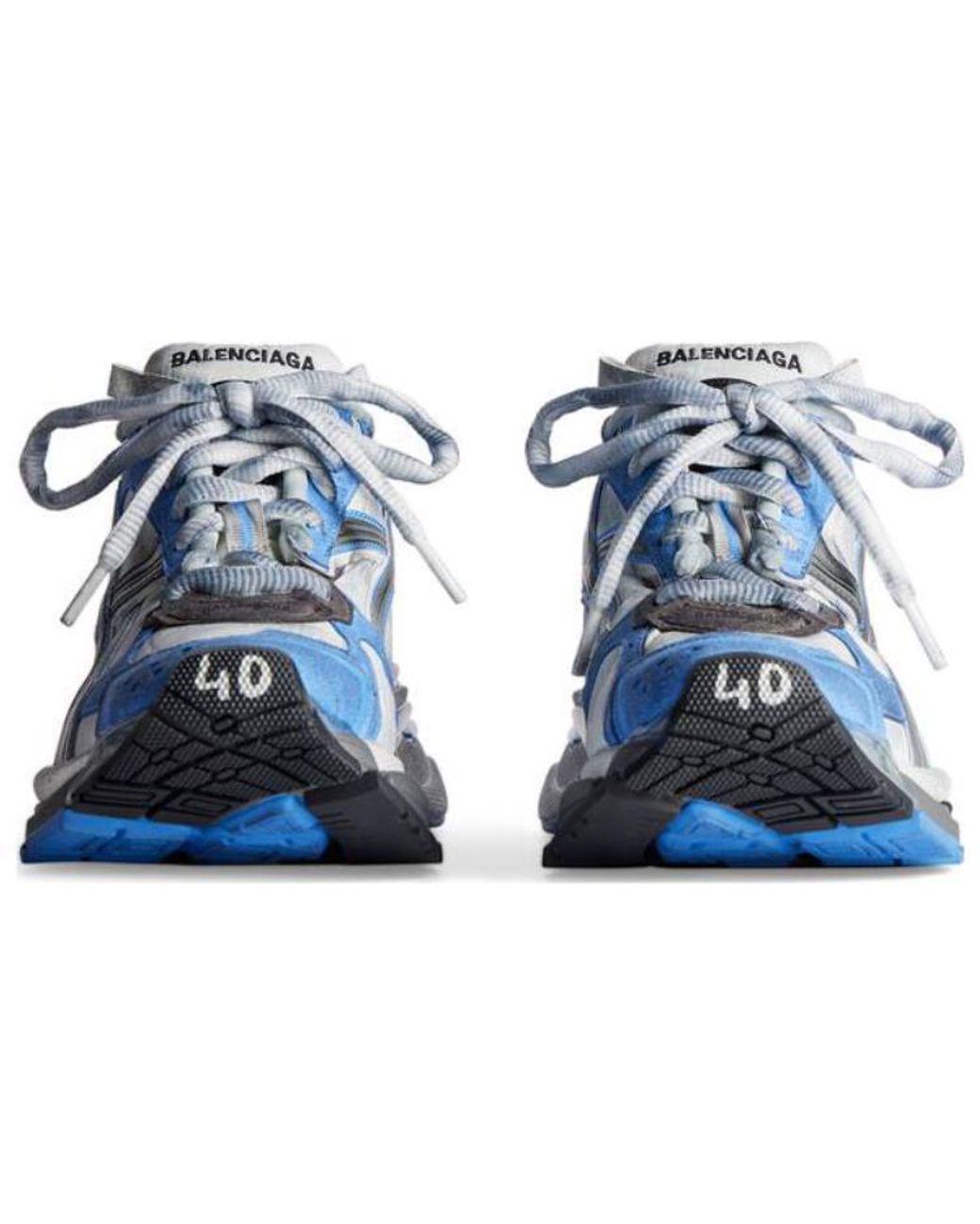 Balenciaga Blue Runner Sneakers And Nylon And Suede Like Fabric' for men