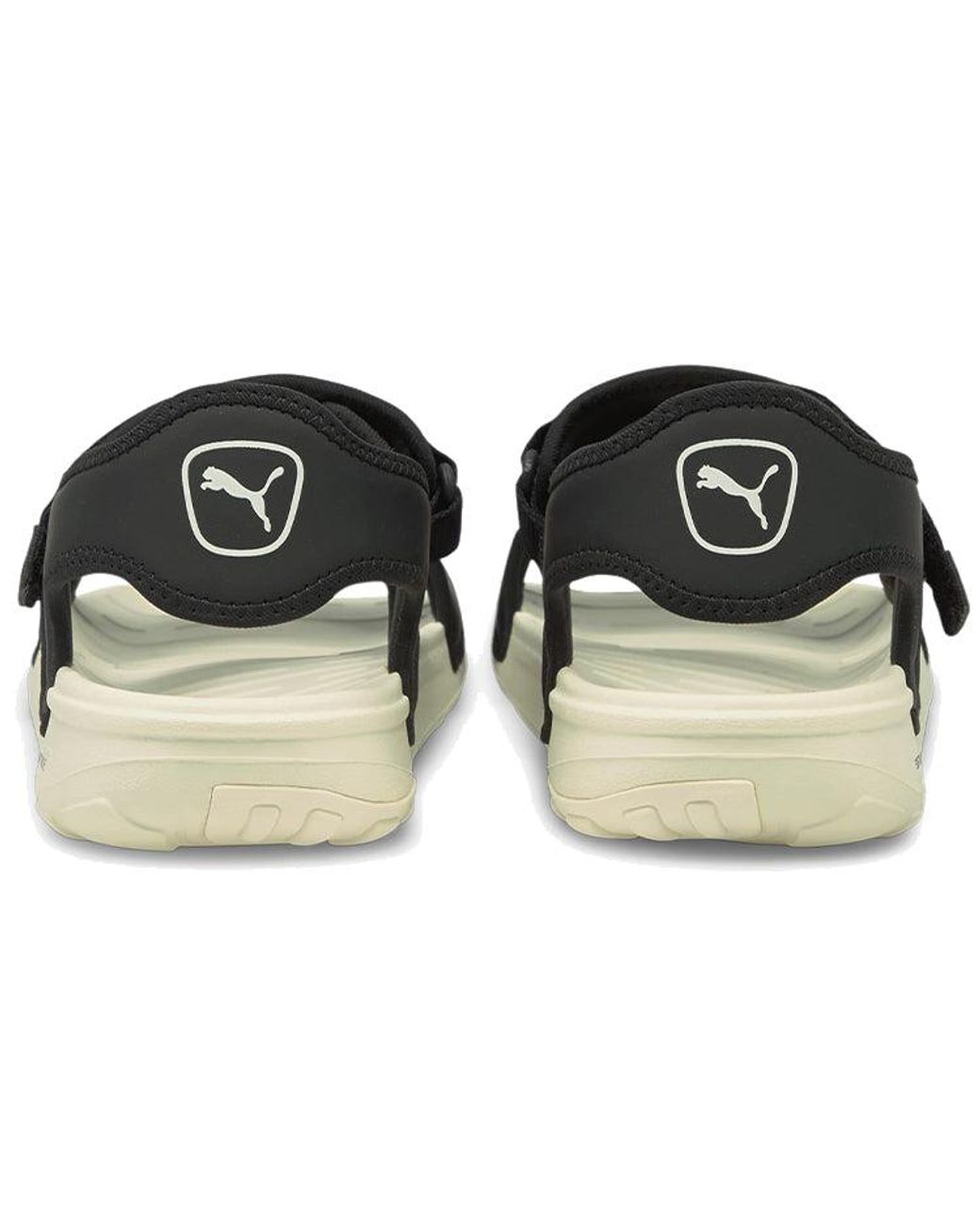PUMA Black Softride Sandal Marshmallow' for men