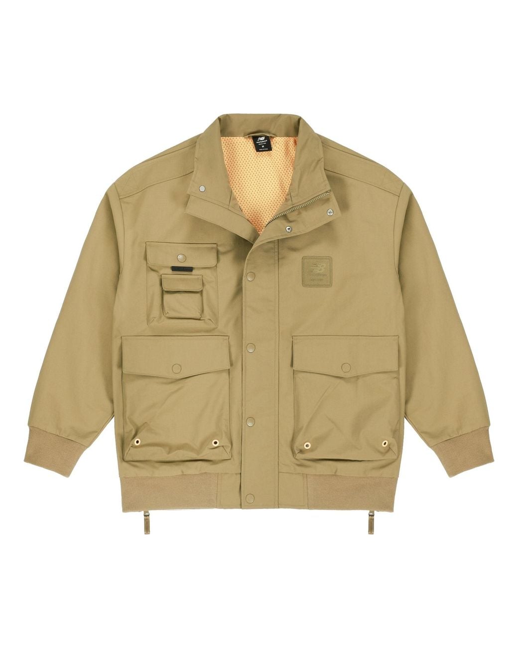 New Balance Green Multiple Pockets Cargo Windproof Sports Logo Jacket Dark