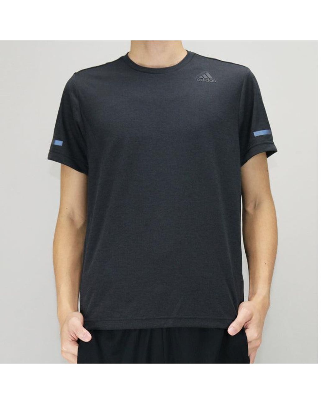 Adidas Black Running Sports Short Sleeve T-Shirt for men