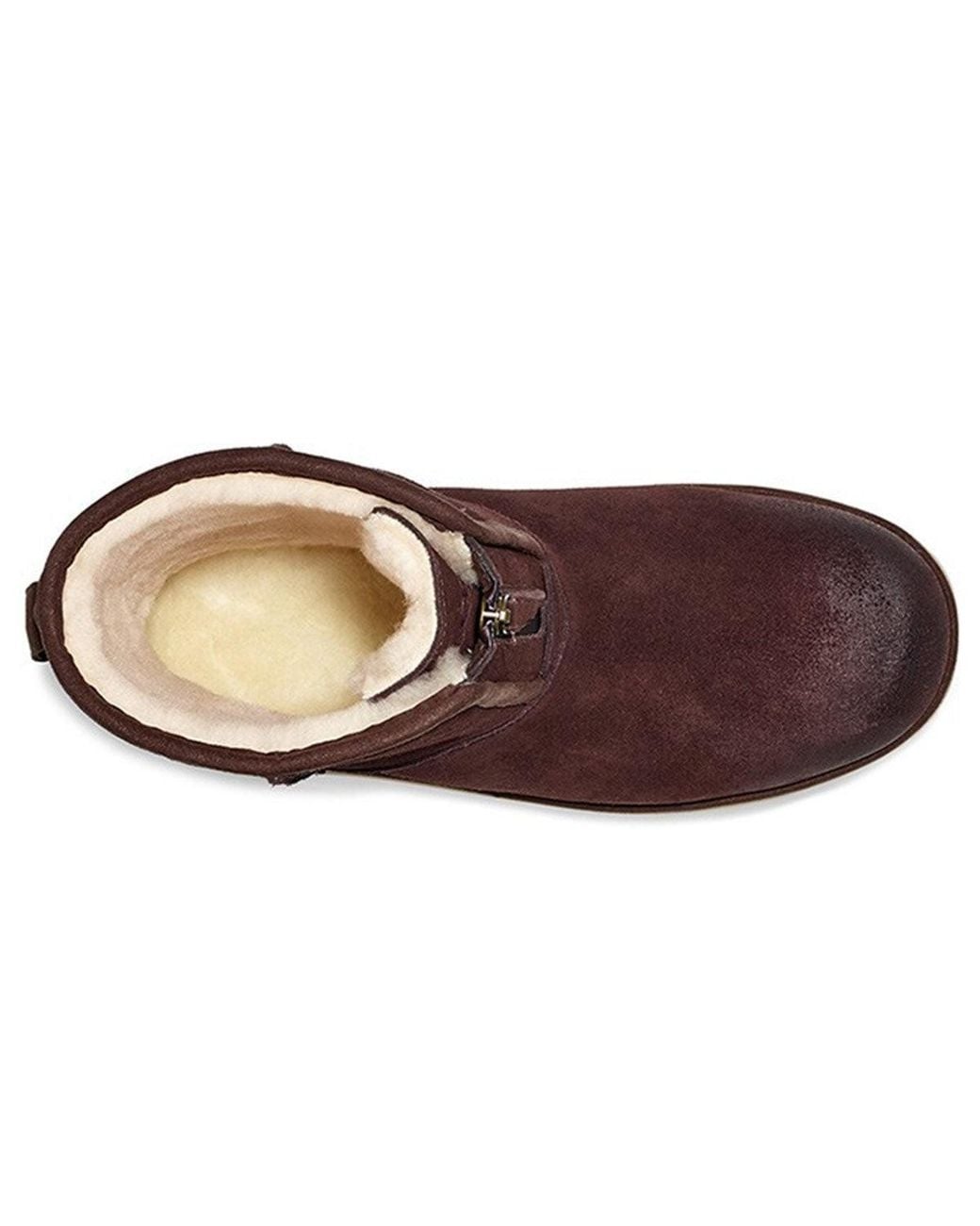 Ugg Brown Classic Short Front Zip Boot 'Stout' for men