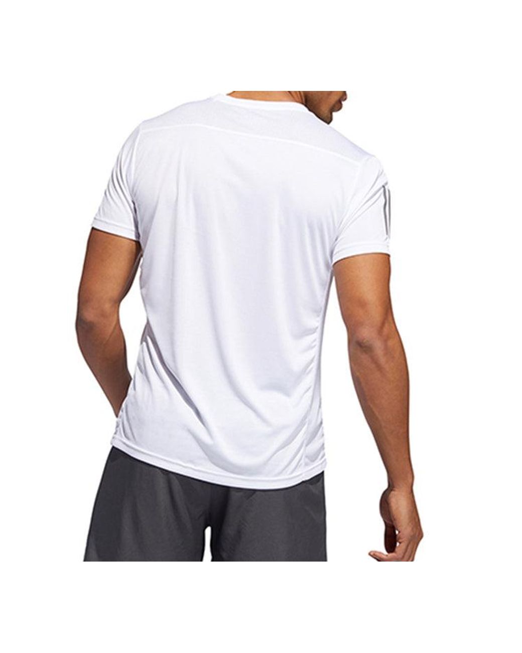 Adidas White Own The Run Tee Running Short Sleeve for men