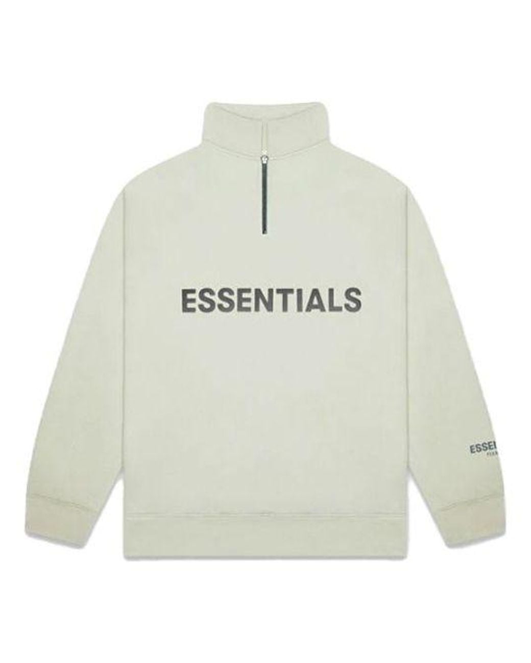 Fear Of God White Fw20 Half Zip Sweatshirt 'Sage' for men