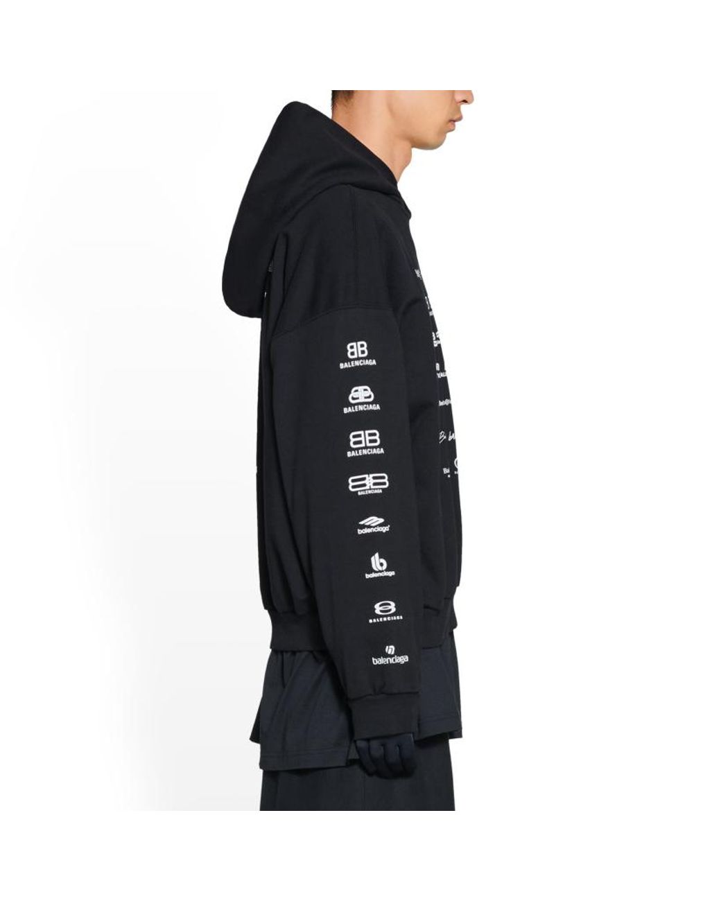 Balenciaga Blue Archives Logos Hoodie