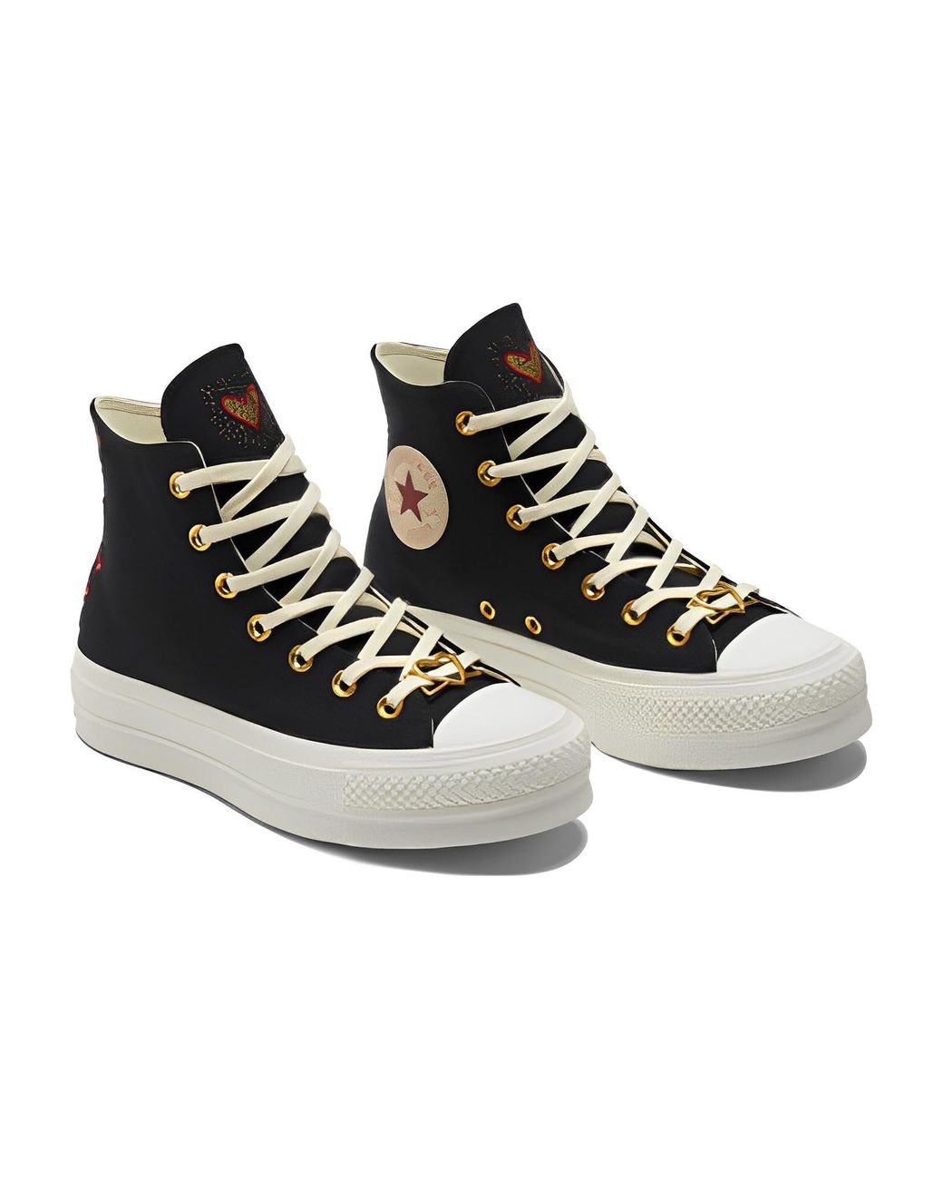 Converse Black (Wmns) Chuck Taylor All Star Lift Platform High 'Valentine's Day 2023'
