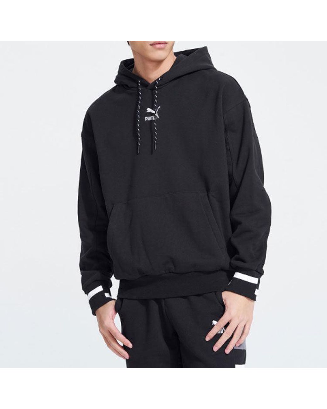 PUMA Black Logo Classics Hoodie for men