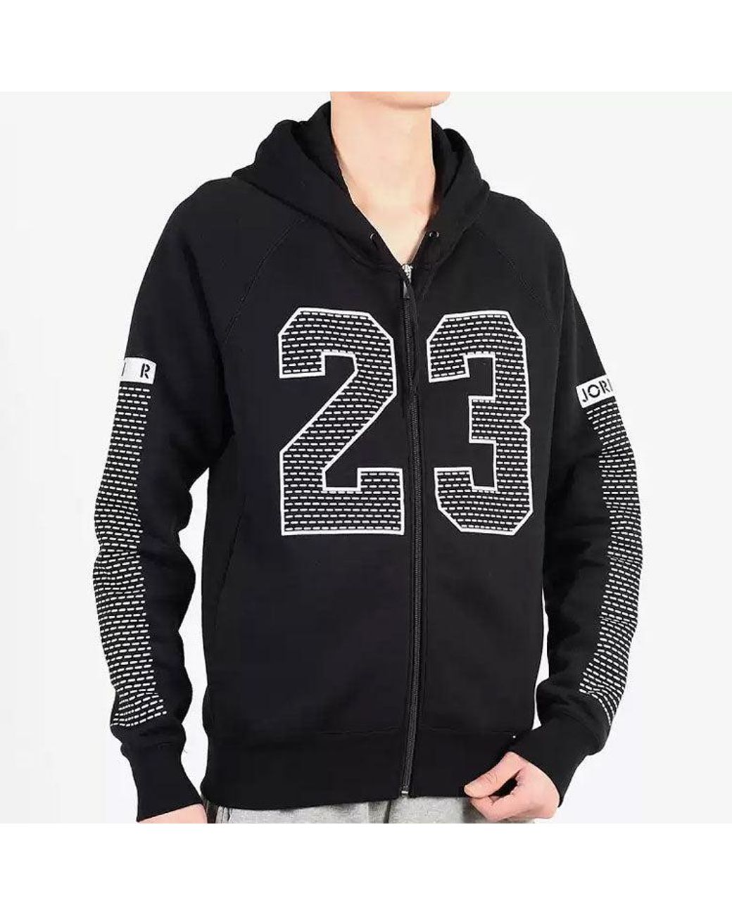 Nike Gray Numeric Printing Zipper Sports Jacket for men