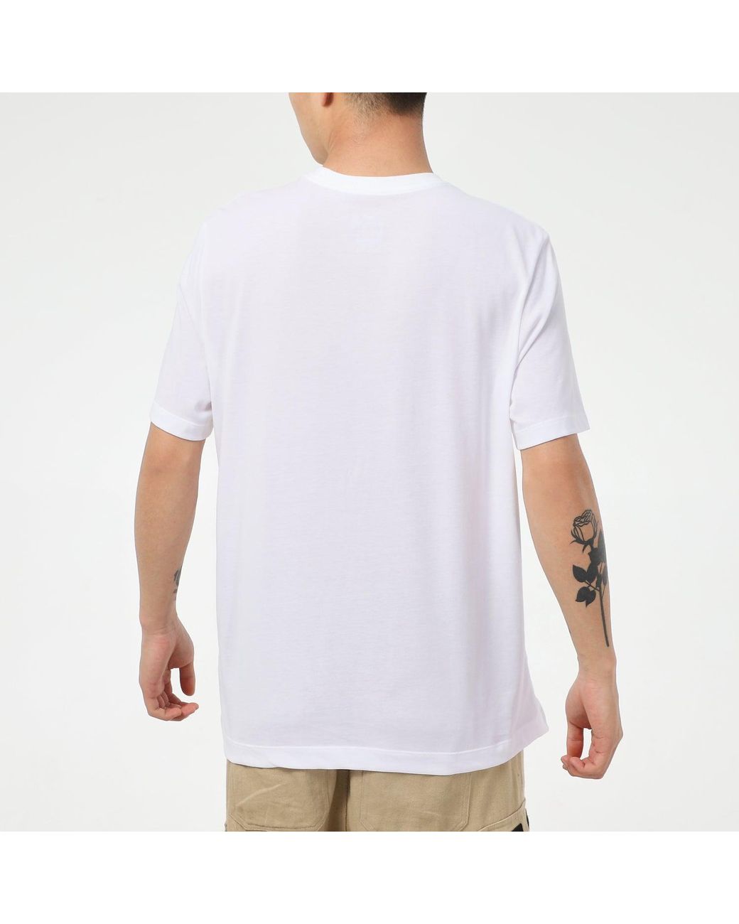 Nike White Dri-Fit Logo Printing Quick-Dry Sports for men