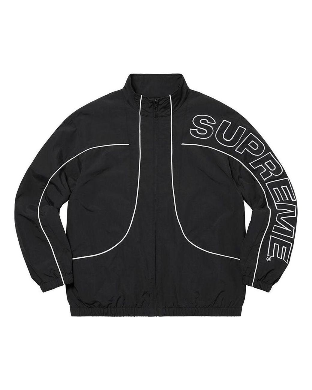 Supreme Black Piping Track Jacket for men