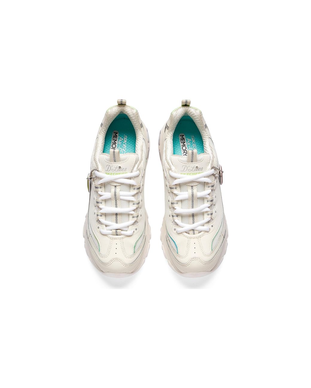Skechers White (Wmns) D'Lites 1.0 Shoes 'Cream'