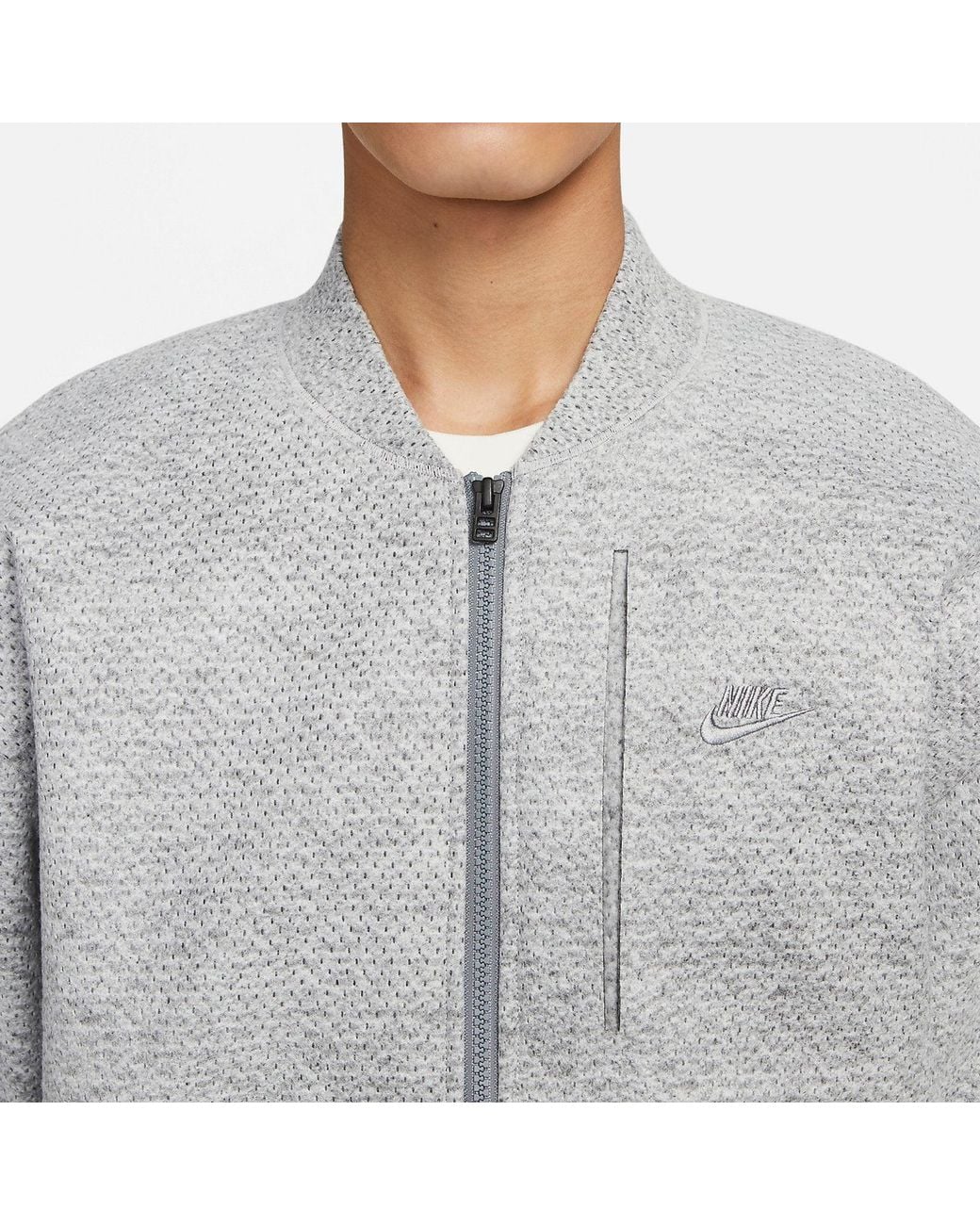 Nike Gray Therma-Fit Tech Pack Forward Bomber Jacket for men