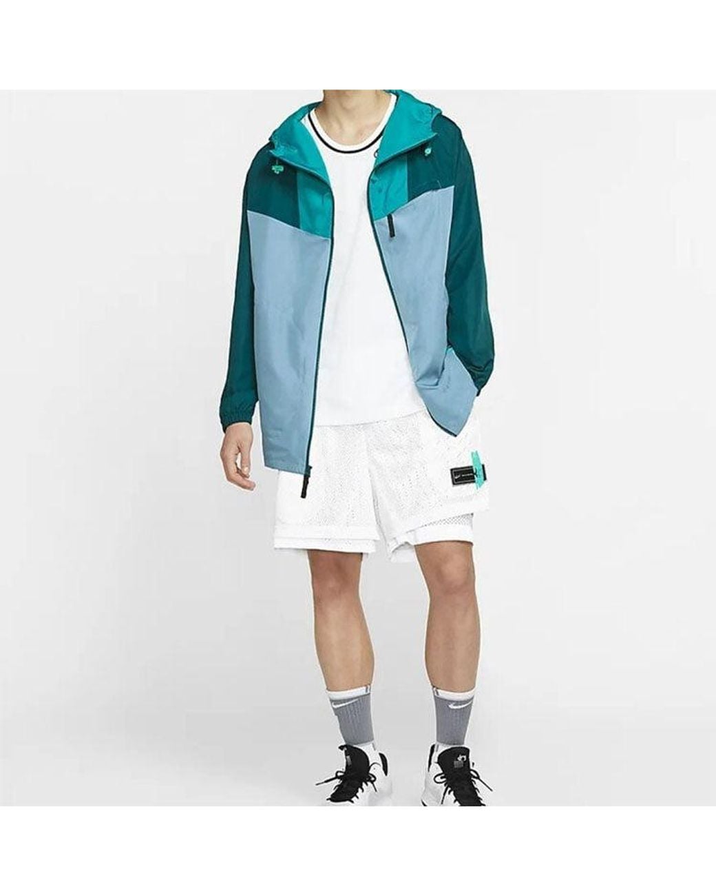 Nike Blue Kd Durant Basketball Training Hooded Jacket for men