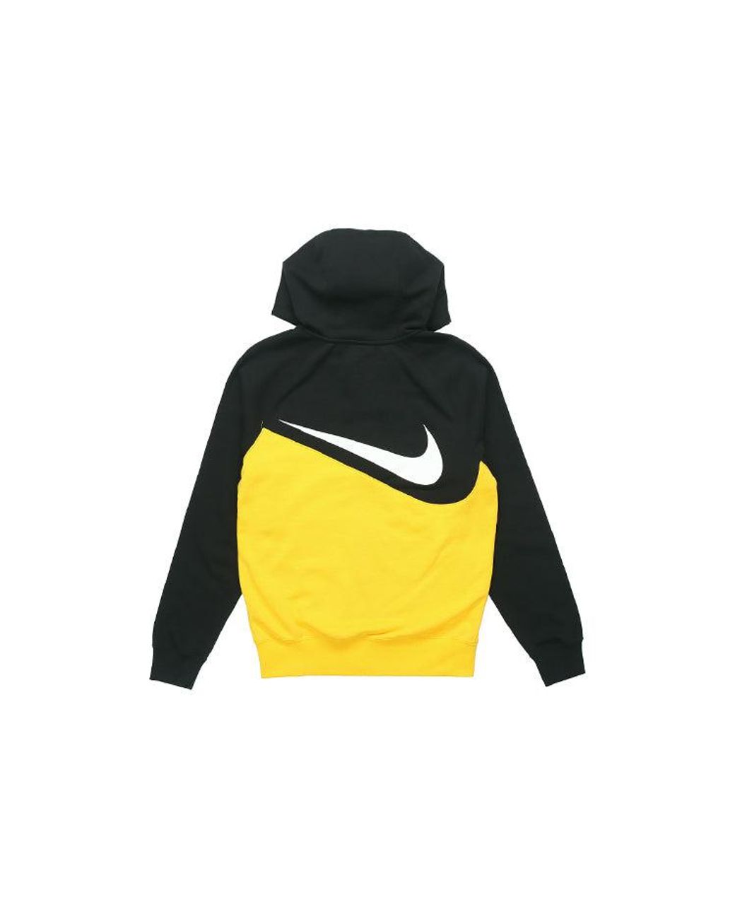Nike Yellow Colorblock Knit Hooded Jacket for men