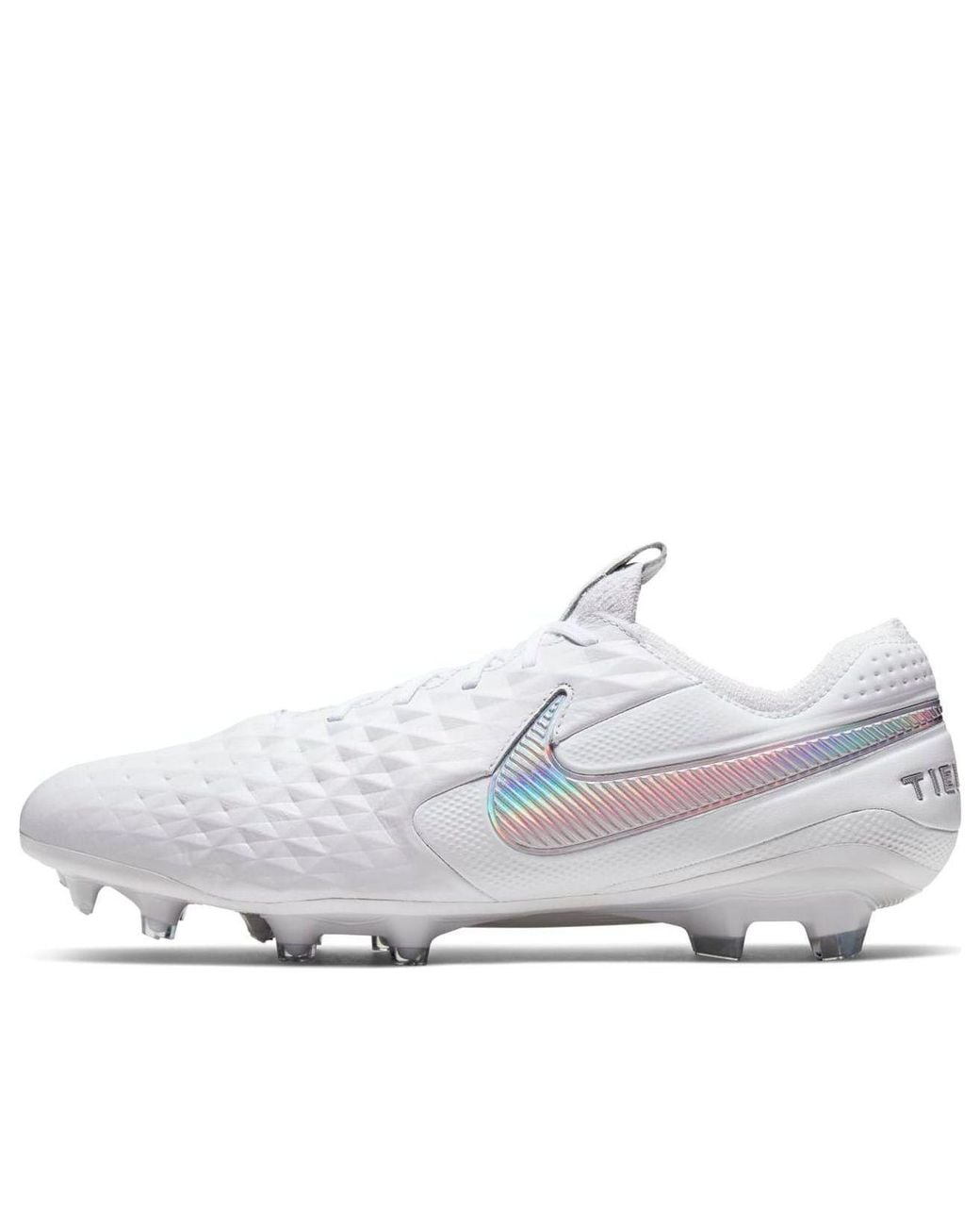 Nike White Tiempo Legend 8 Elite Fg Platinum' for men