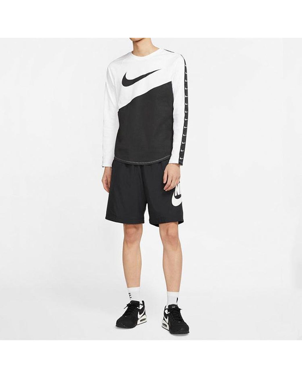 Nike Black Ce Short Woven Hybrid Logo Sports Training Shorts for men