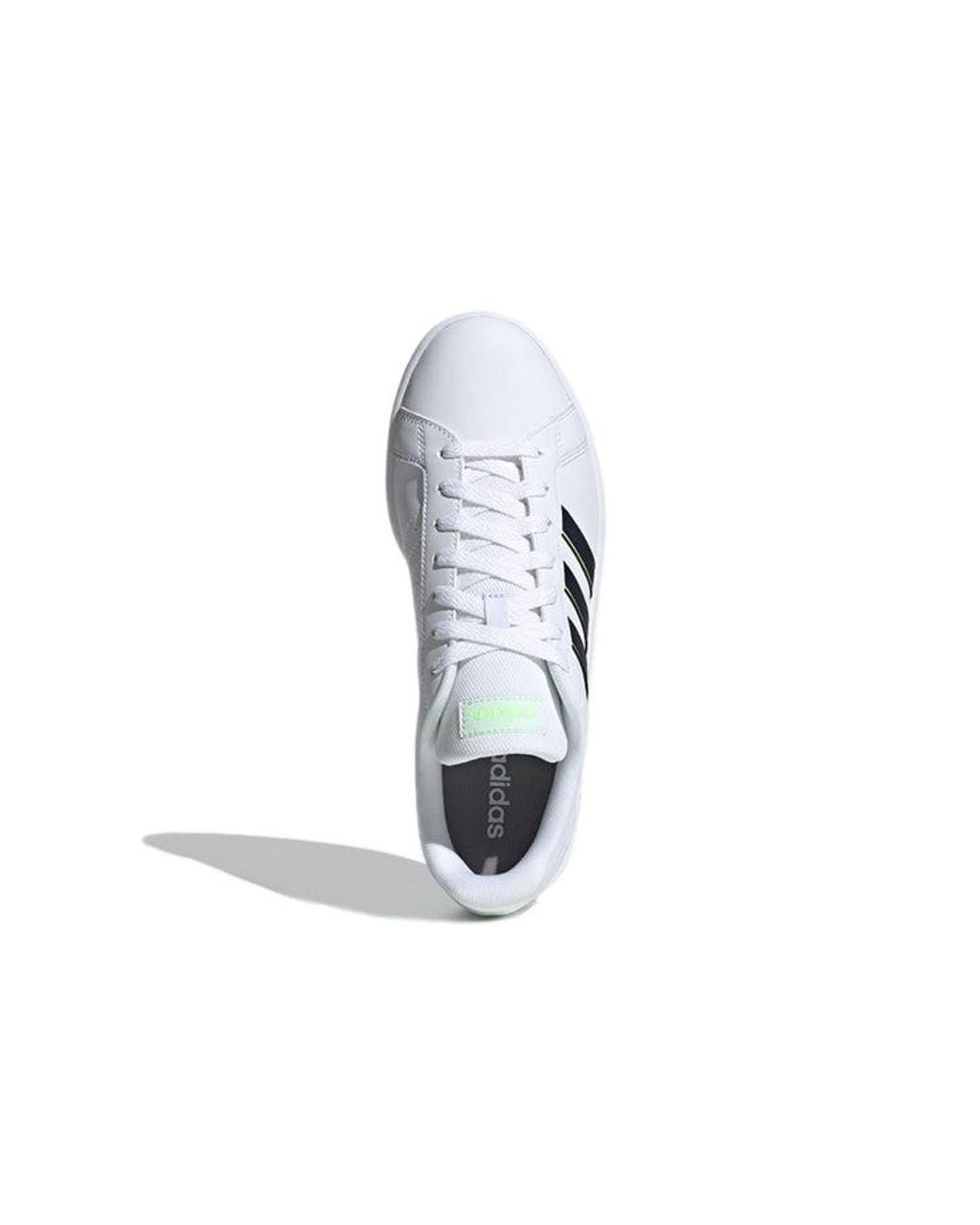 Adidas White Grand Court Base Carbon' for men