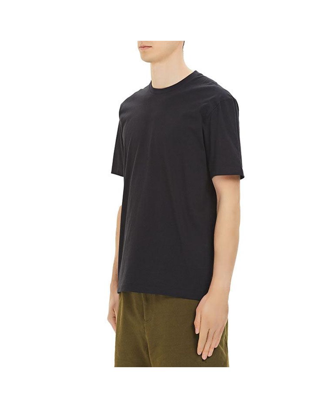 Adidas Black Y-3 Back Printing Round Neck Casual Short Sleeve for men