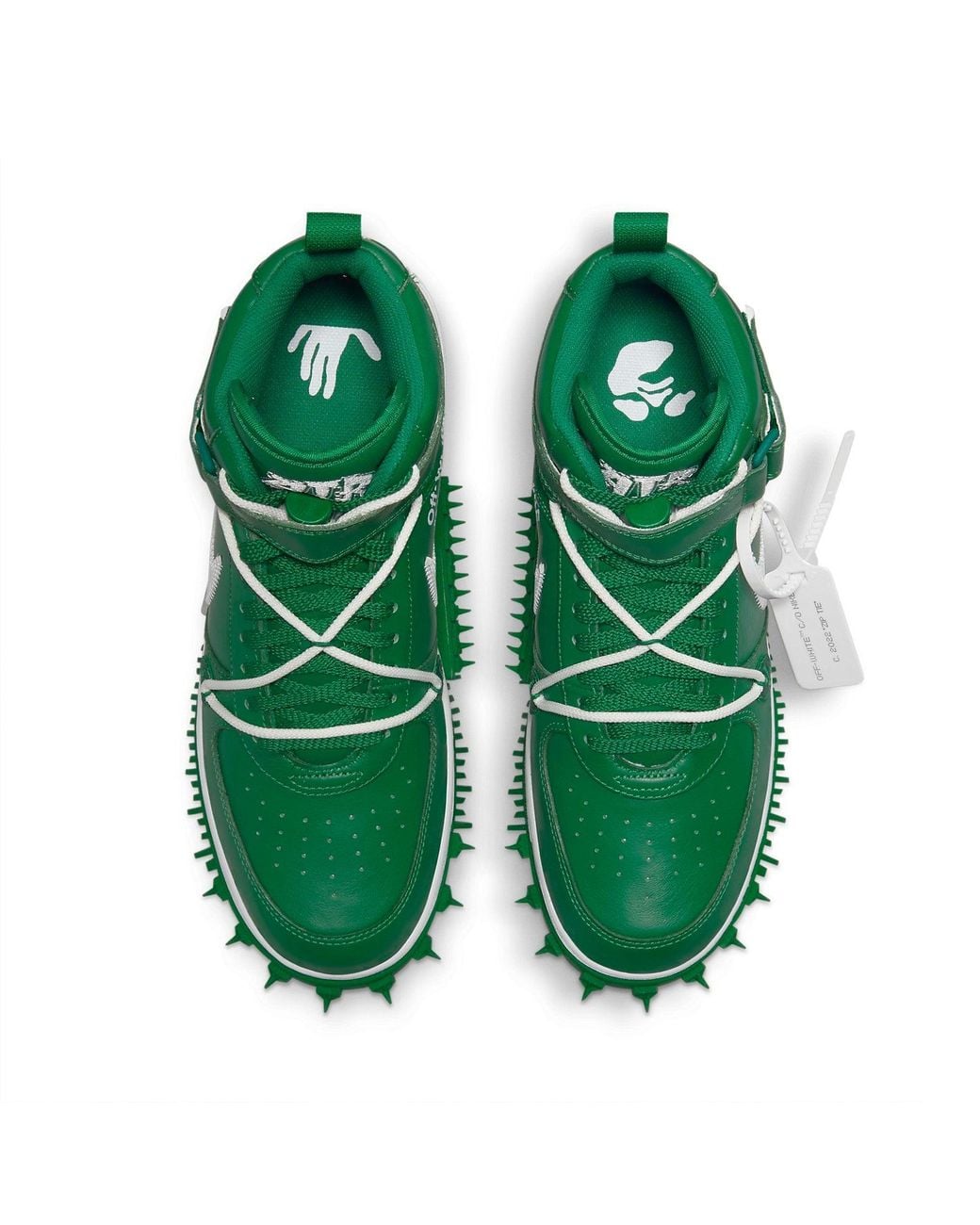 Nike Green X Off- Air Force 1 Mid Sp Leather 'Pine' for men