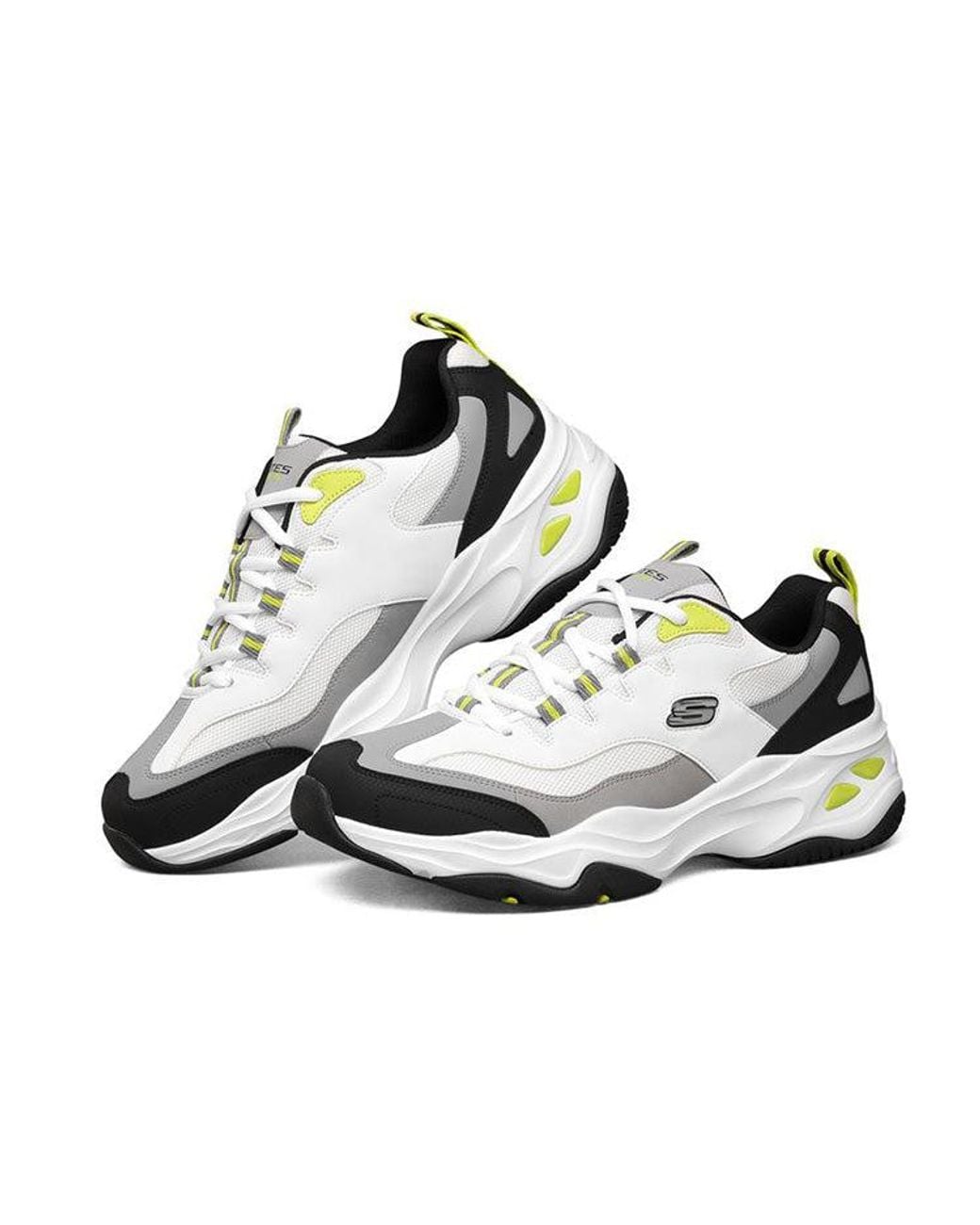 Skechers White D Lites 4.0 Low-Dad Shoes for men