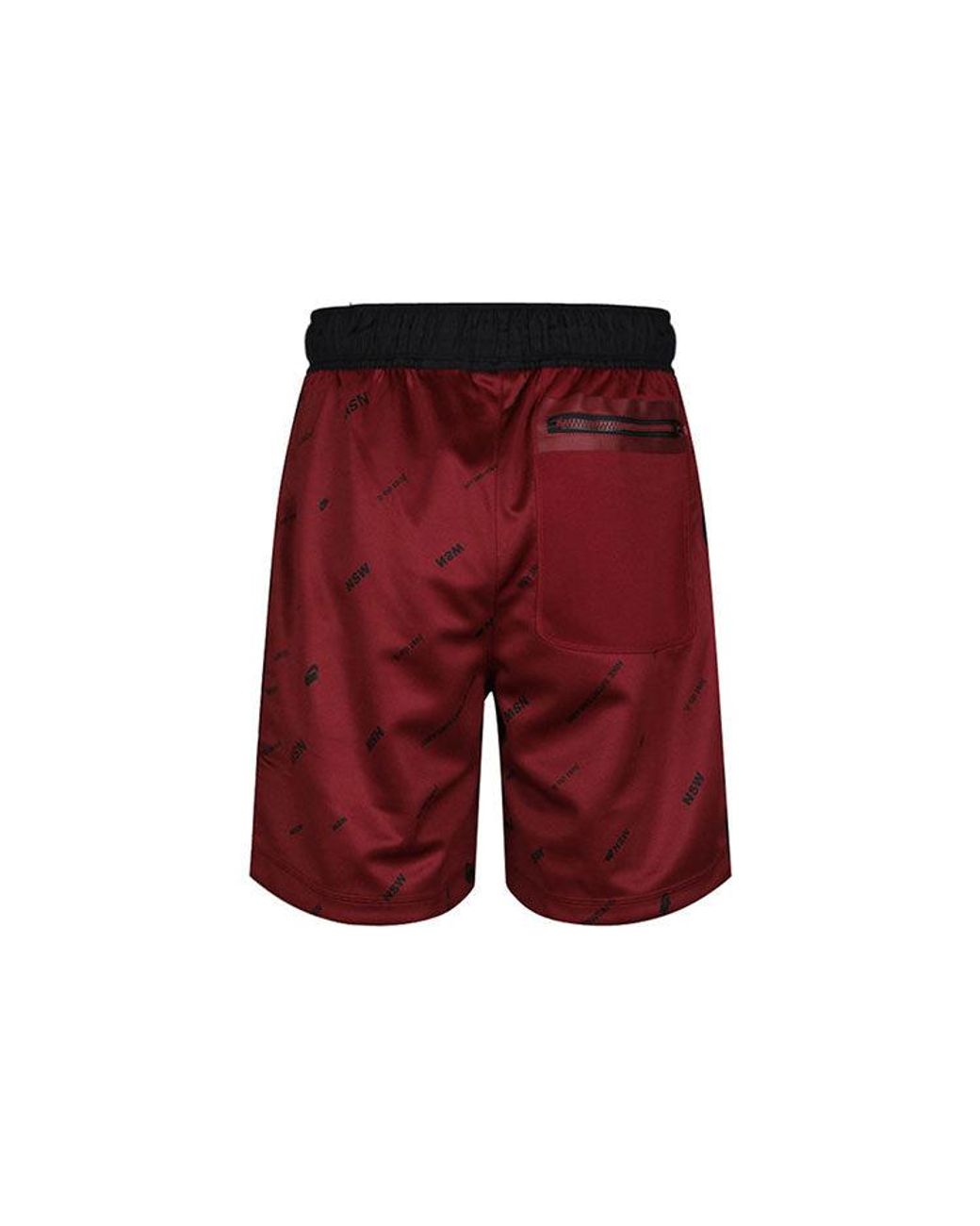 Nike Red Colorblock Logo Alphabet Printing Sports Shorts for men