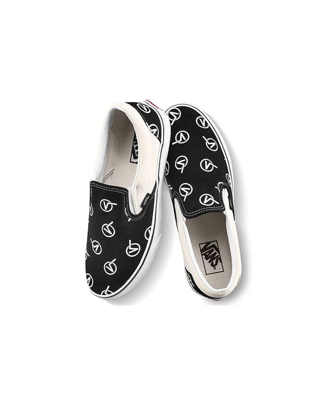 Vans Black Classic Slip-On 'Circle V' for men