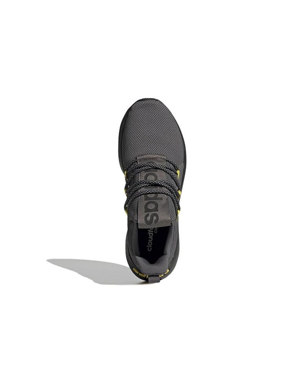 Adidas Black Lite Racer Adapt 5.0 Cloudfoam Slip-On Shoes for men