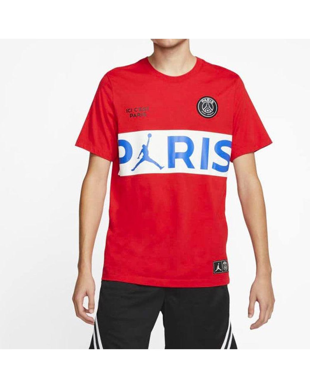 Nike Red X Psg Paris Saint-Germain Short Sleeve for men