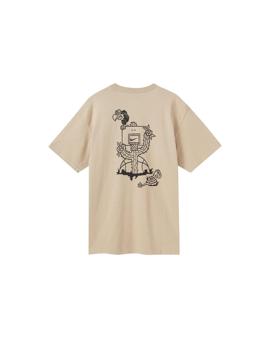 Nike Natural Cartoon Pattern Printing Casual Round Neck Short Sleeve T-Shirt for men