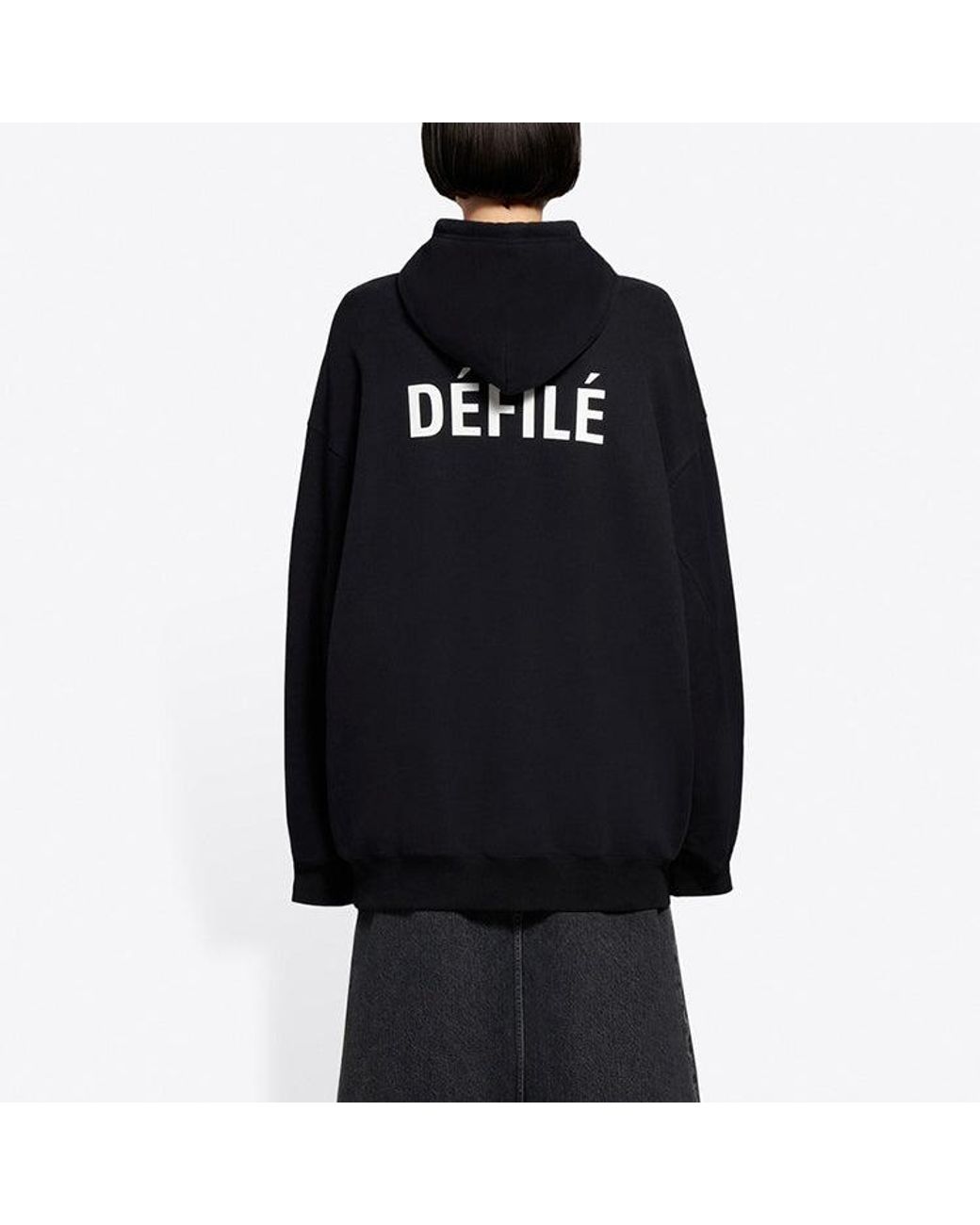 Balenciaga Black (Wmns) Fleece Sports Hoodie