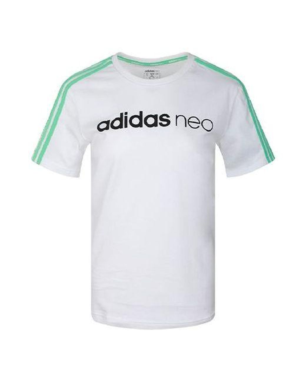 Adidas White (Wmns) Neo Faves Round Neck Short Sleeve