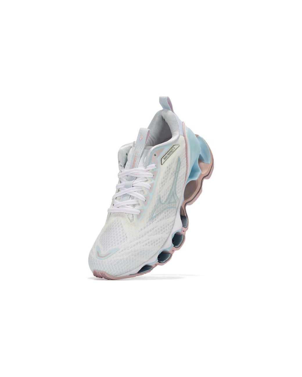 Mizuno White Prophecy 11 Shock Absorption Breathable Blue Pink