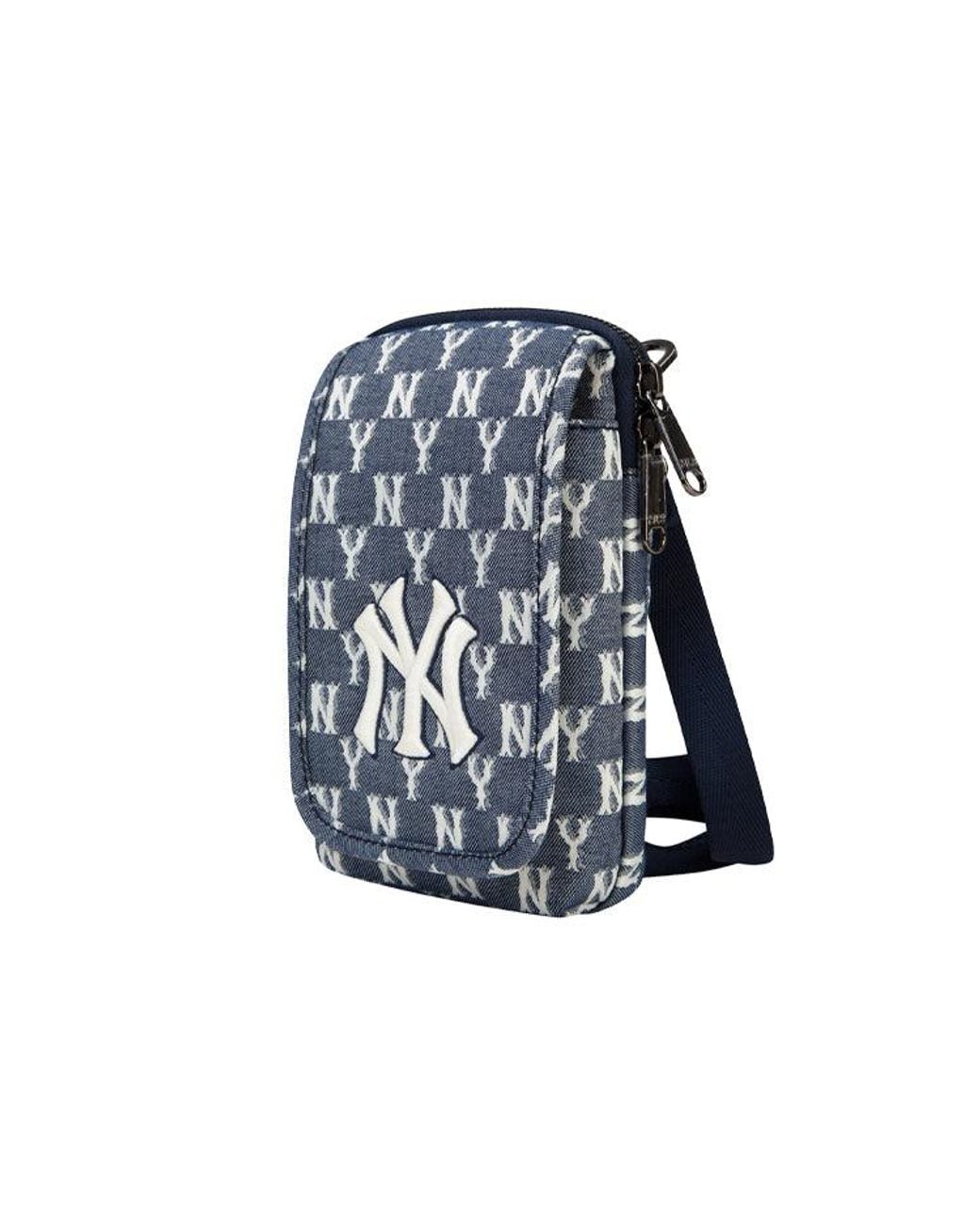 MLB Blue Monogram Ny New York Yankees Crossbody Bag