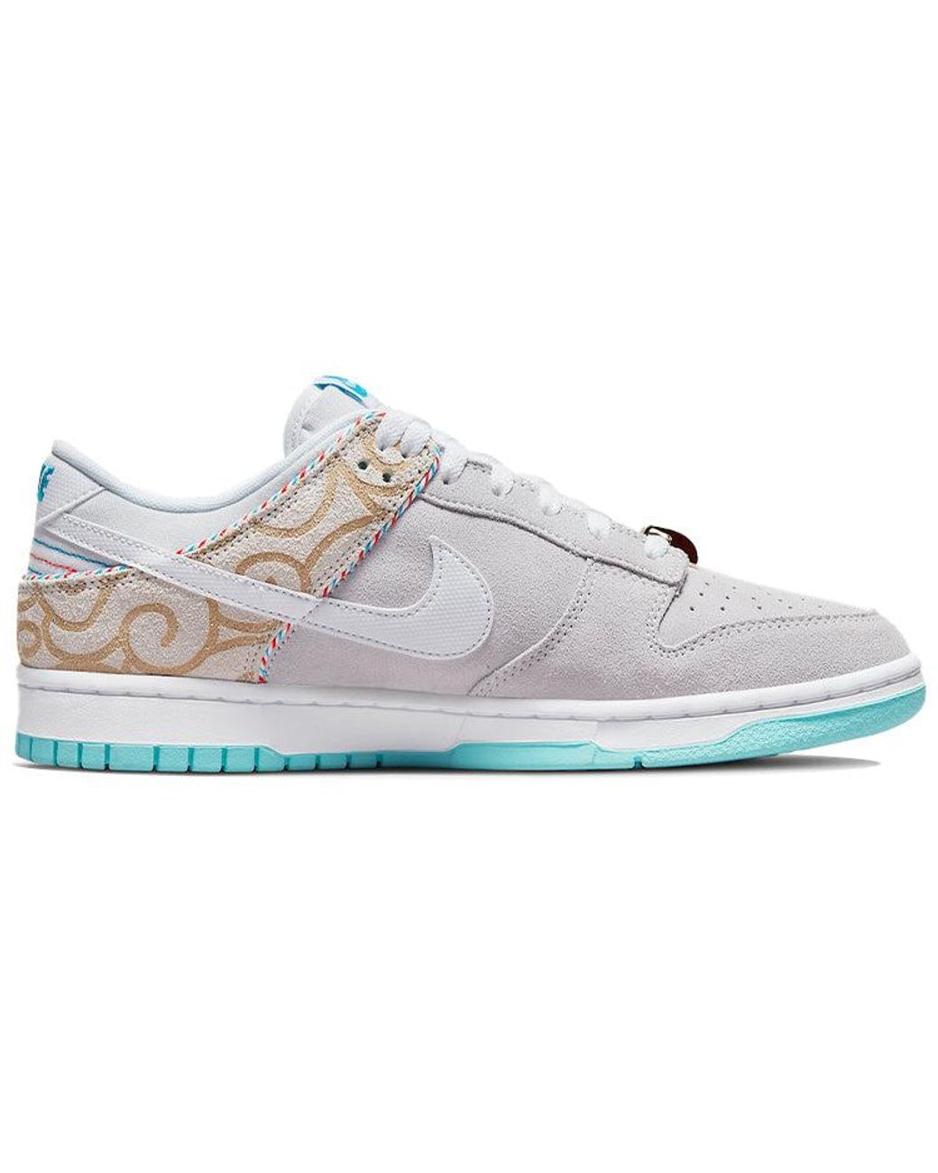 Nike Dunk Low Se 'barber Shop - Grey' in White for Men | Lyst