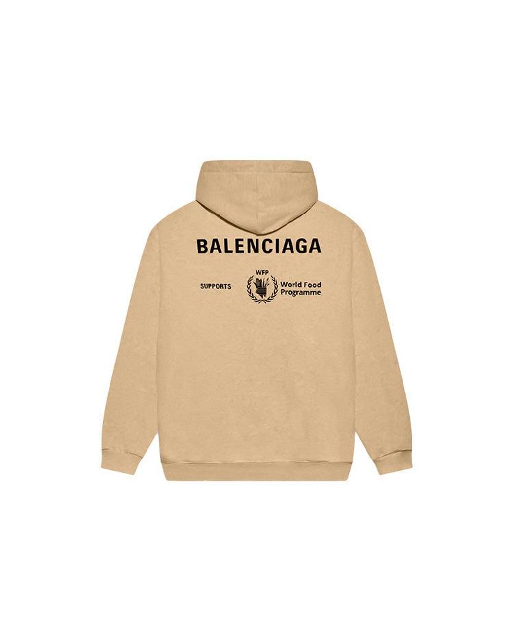 Balenciaga Natural X World Food Programme Medium Fit Hoodie for men