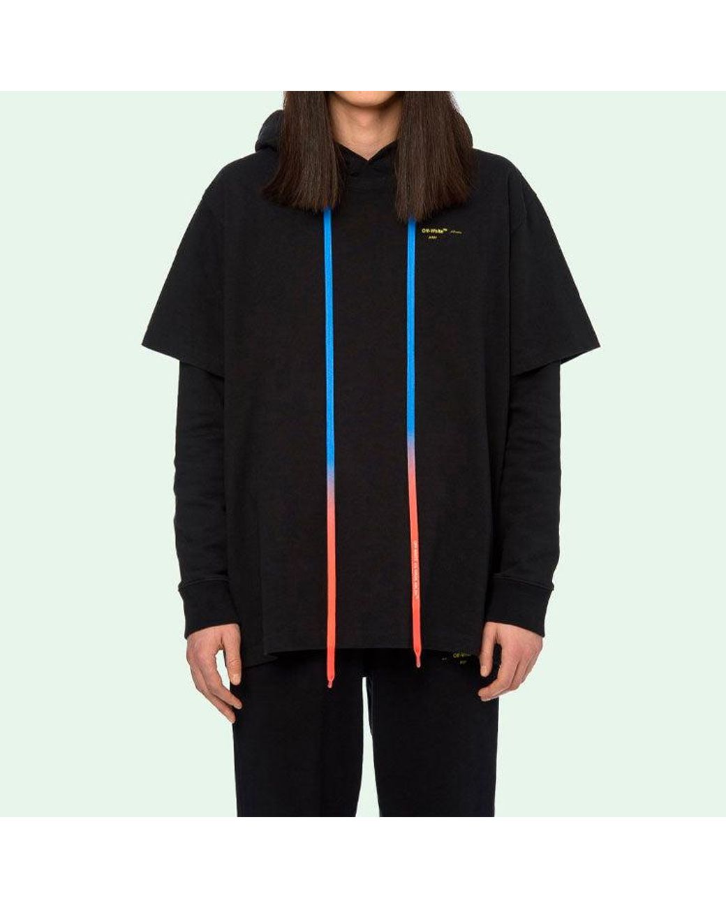 Off-White c/o Virgil Abloh Black Back Arrow Printing Drawstring for men