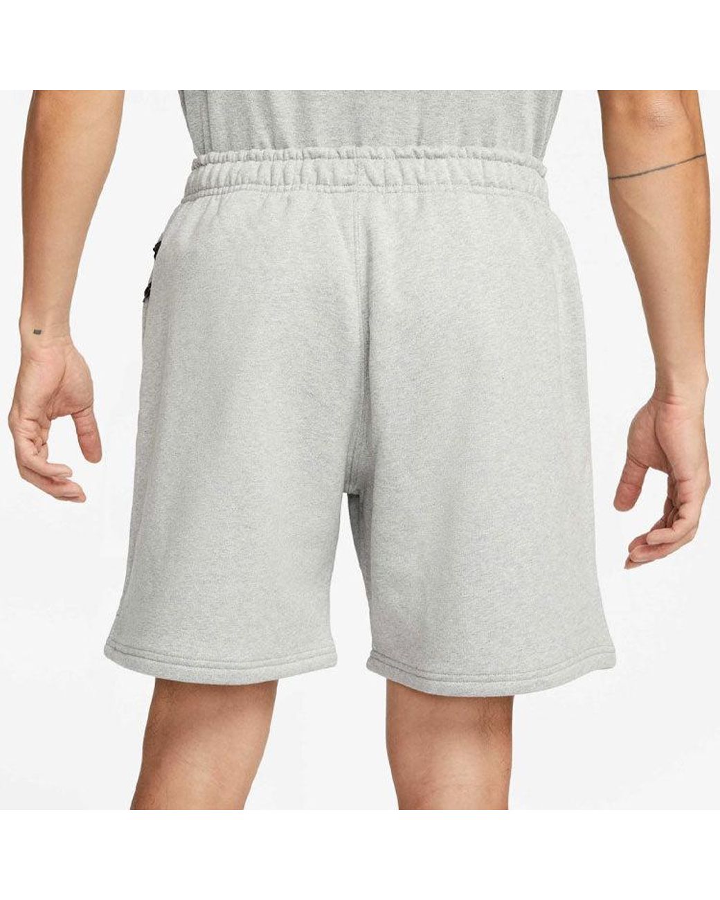 Nike Gray Solid Color Logo Straight Loose Casual Shorts
