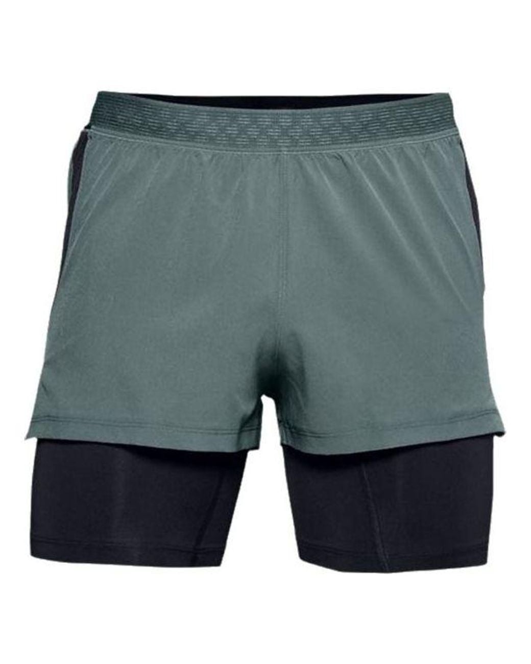 Under Armour Gray Rush 2-In-1 Running Shorts for men