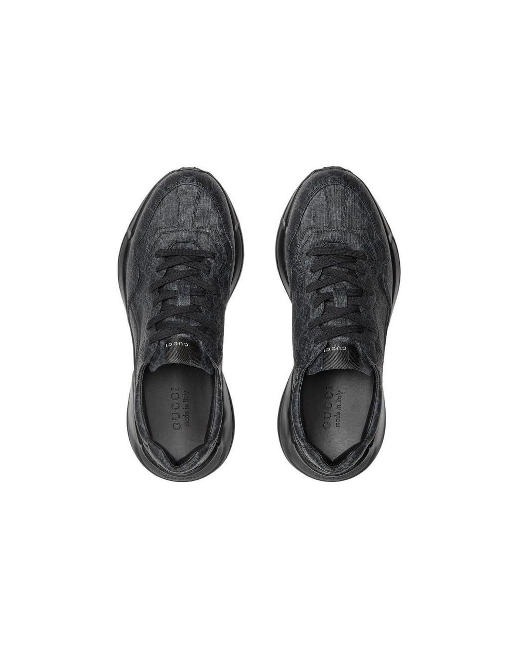 Gucci Black Gg Print Sneakers for men