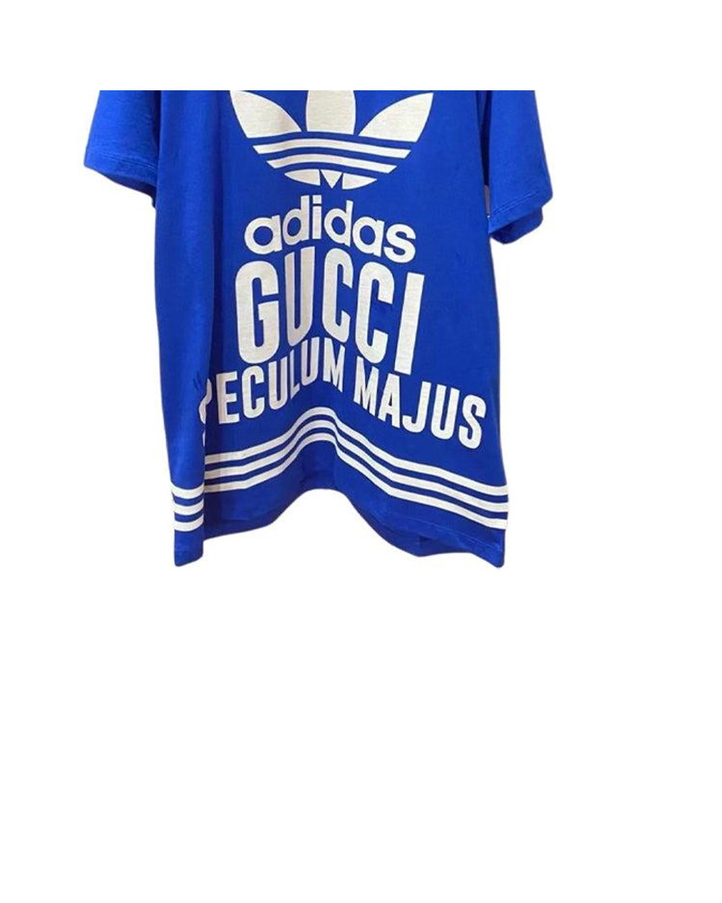 Gucci Blue (Wmns) X Adidas Oversized Cotton Jersey Short Sleeve T-Shirt