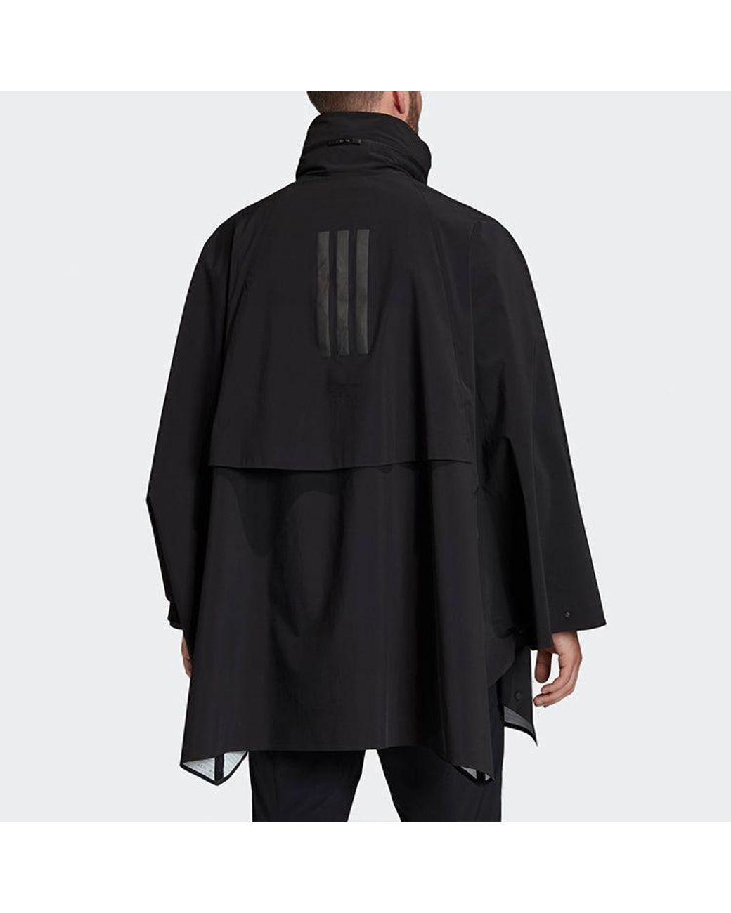 Adidas Black Myshelter Cape Outdoor Sports Zipper Cardigan Hooded Jacket for men