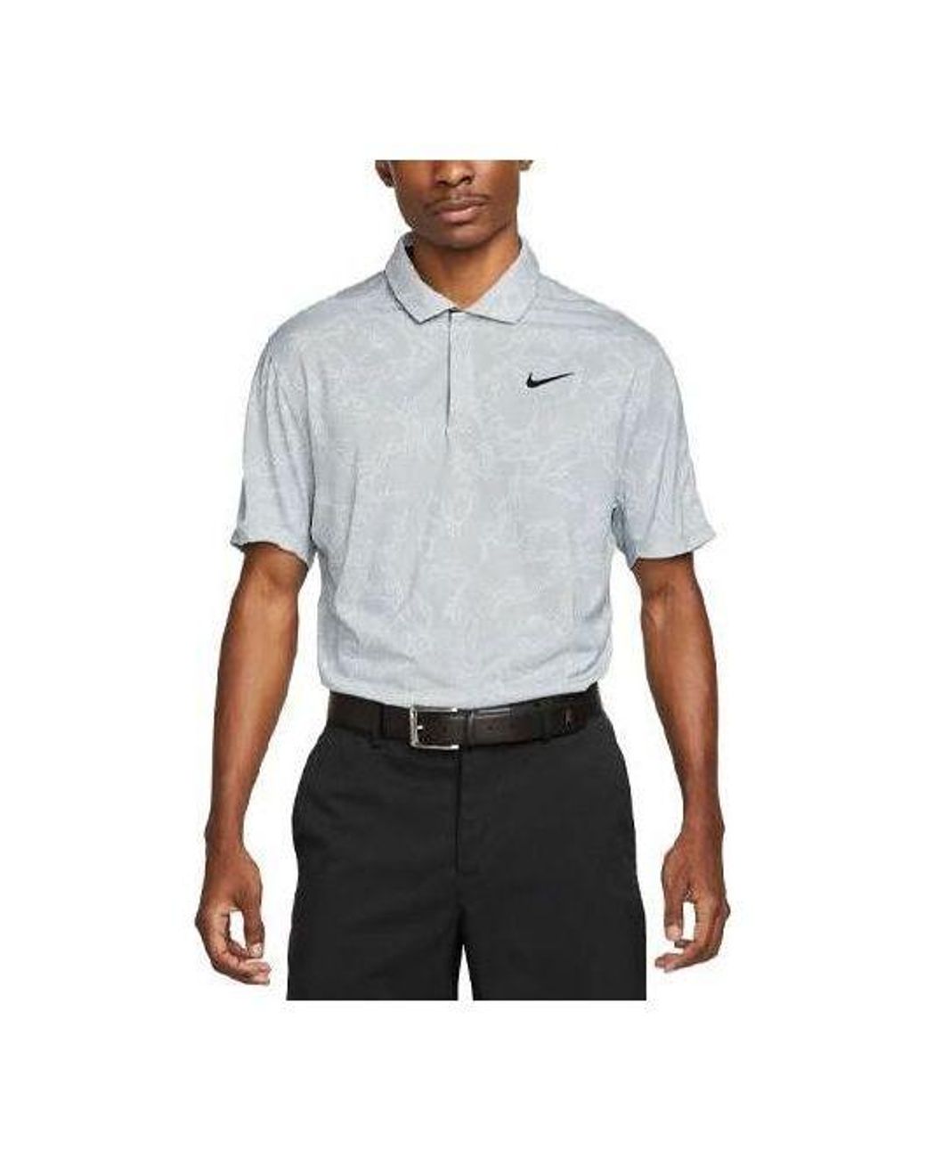 Nike Blue Tiger Woods Dri-Fit Adv Contour Print Polo Shirt for men