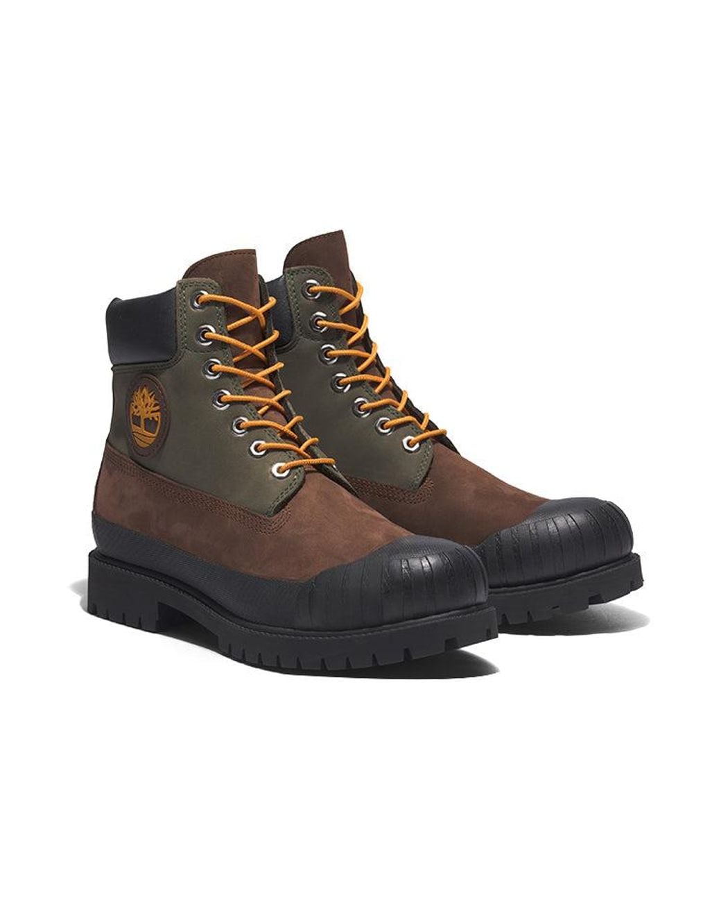 Timberland Black Premium 6 Inch Rubber-Toe Boot 'Dark' for men