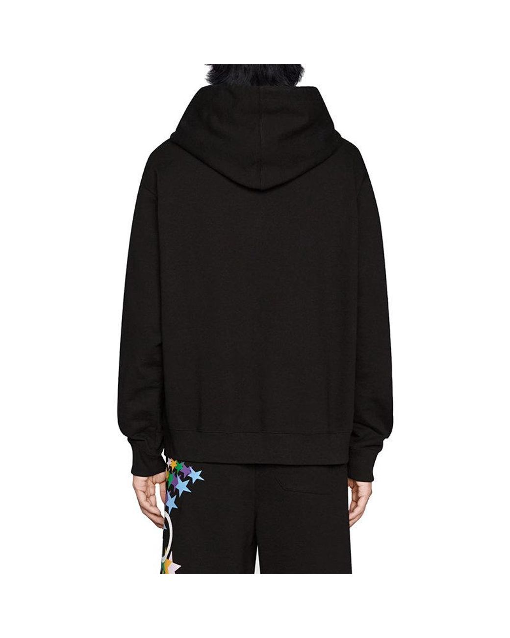 Gucci Black Interlocking G Graphic-Print Hoodie for men